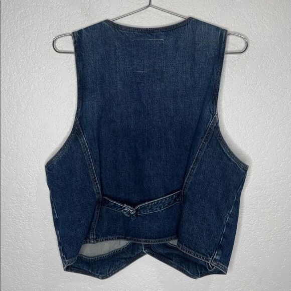 NWT Mother Superior THE MASKED RIDER-DID YOU BRING ME ANYTHING Denim Vest Large - Picture 7 of 15